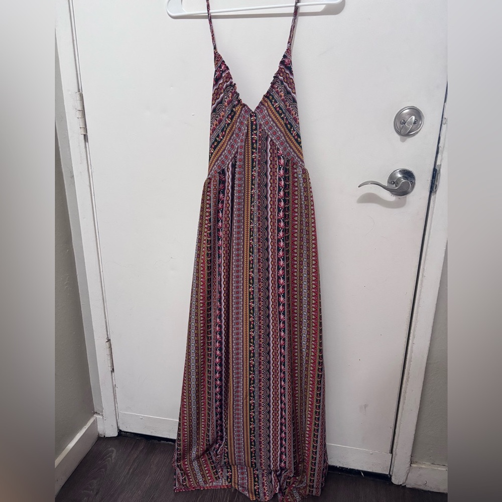 SHEIN Boho Striped Maxi Dress